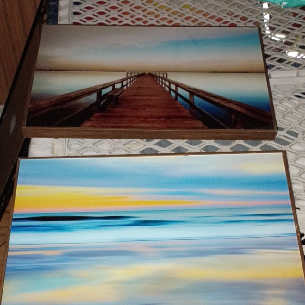 Serene Coastal Canvas Art Set
